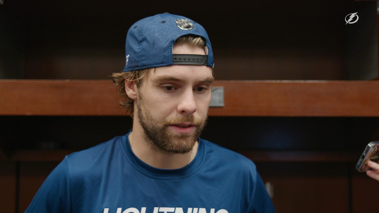 Brandon Hagel | Postgame 10.14.23 | Tampa Bay Lightning