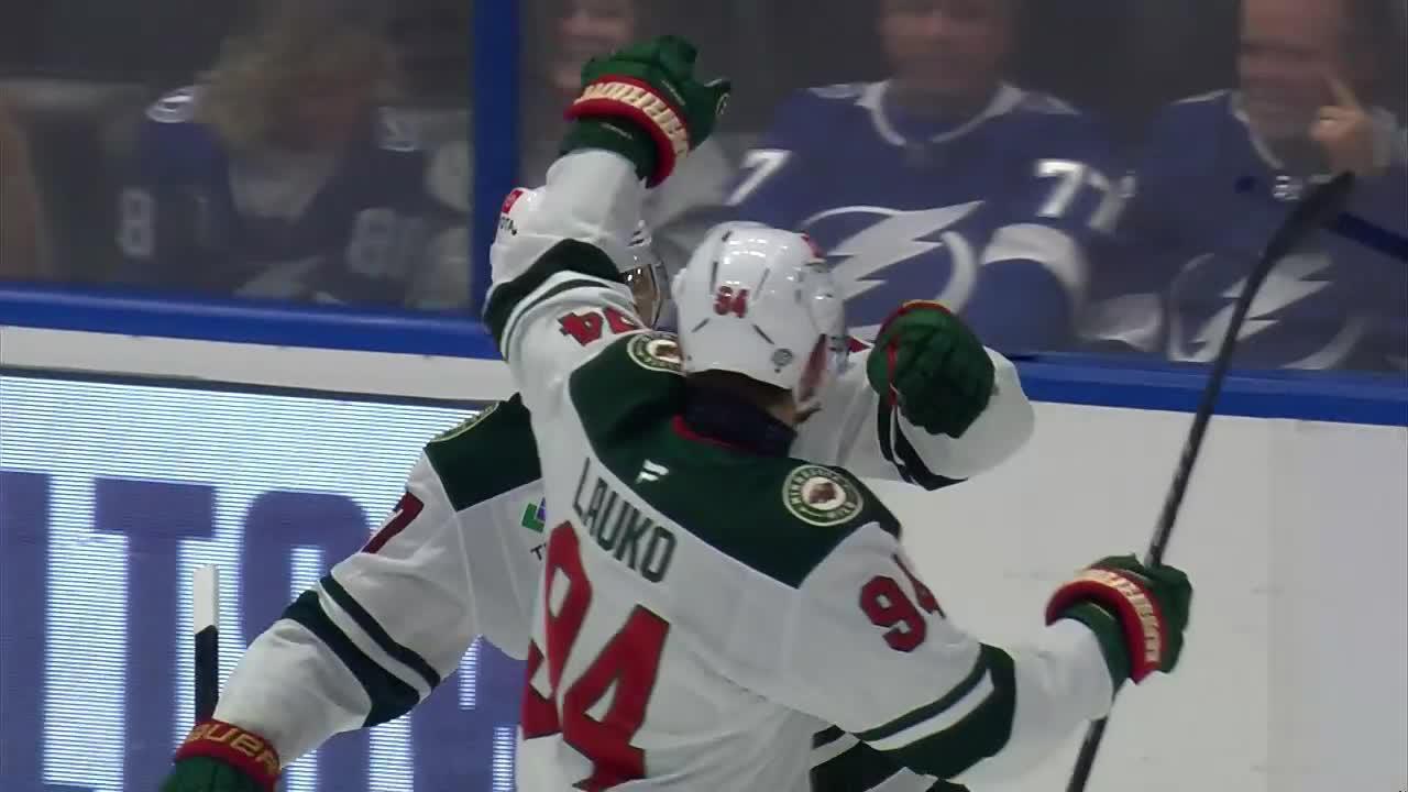 MINTBL Kaprizov scores goal Minnesota Wild