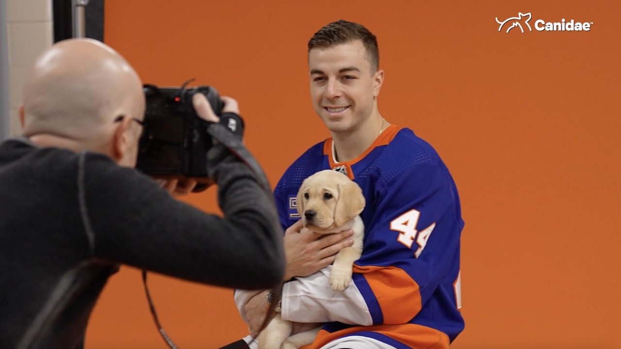 Islanders Puppy Calendar Shoot New York Islanders