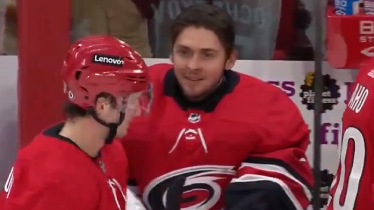 Hurricanes teammate Kochetkov has gift for Svechnikov after hat trick