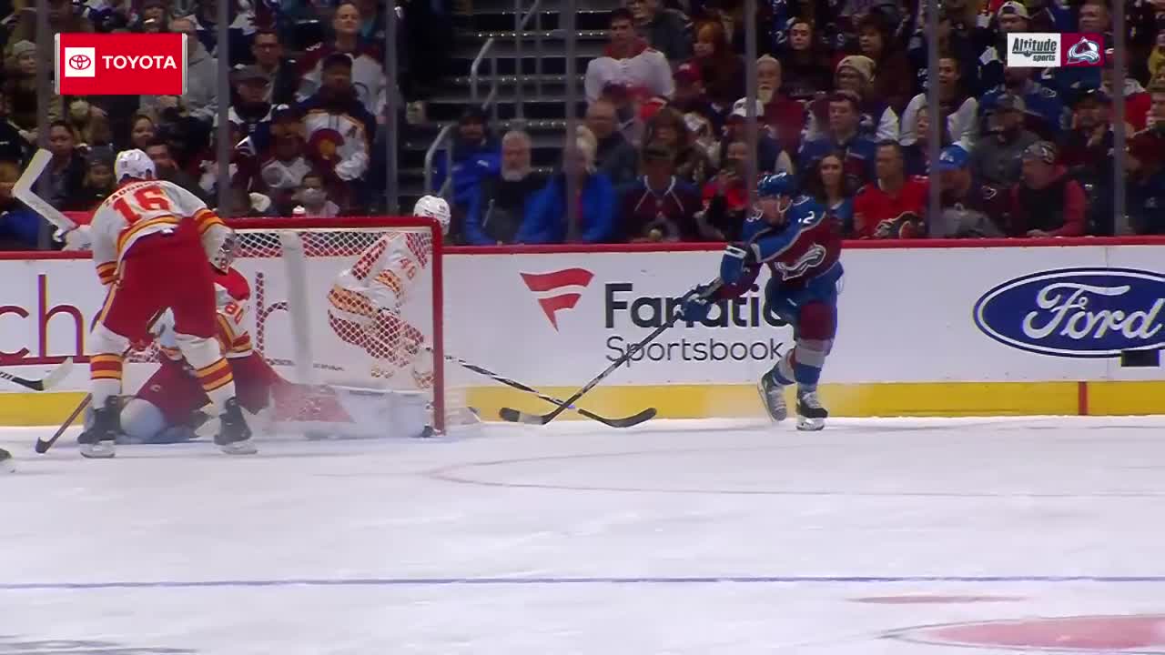 Johansen backhands a wraparound