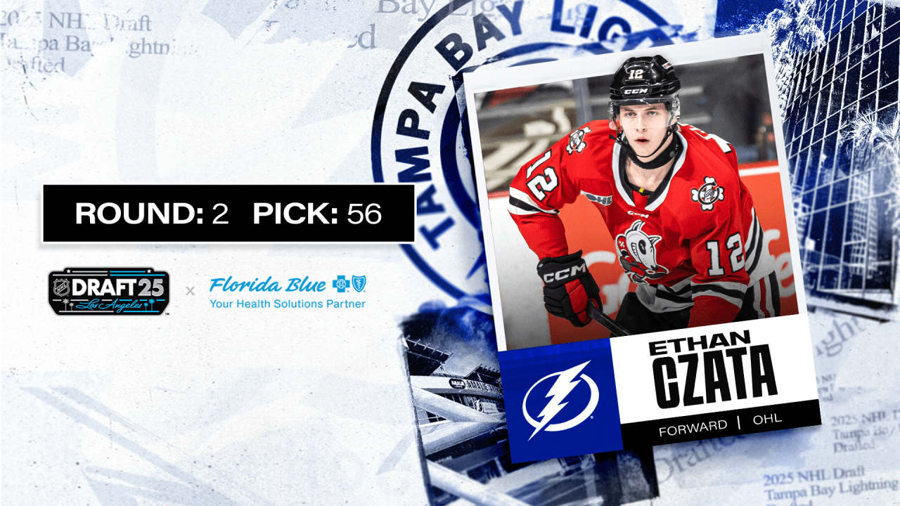 Lightning select Ethan Czata with the 56th overall pick in the 2025 NHL Draft | Tampa Bay Lightning