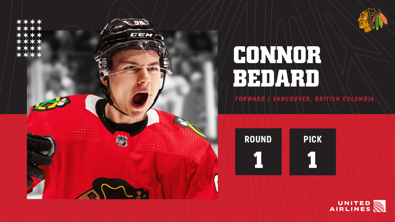 Chicago Blackhawks Select Connor Bedard First Overall