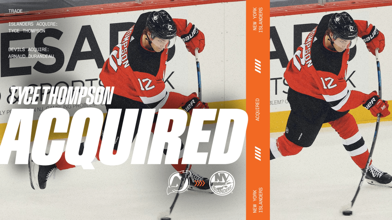 Islanders Acquire Thompson From Devils in Exchange for Durandeau | New York Islanders