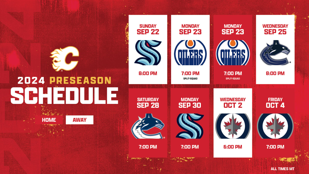 Flames Announce 202425 Preseason Schedule cocogarage.jp