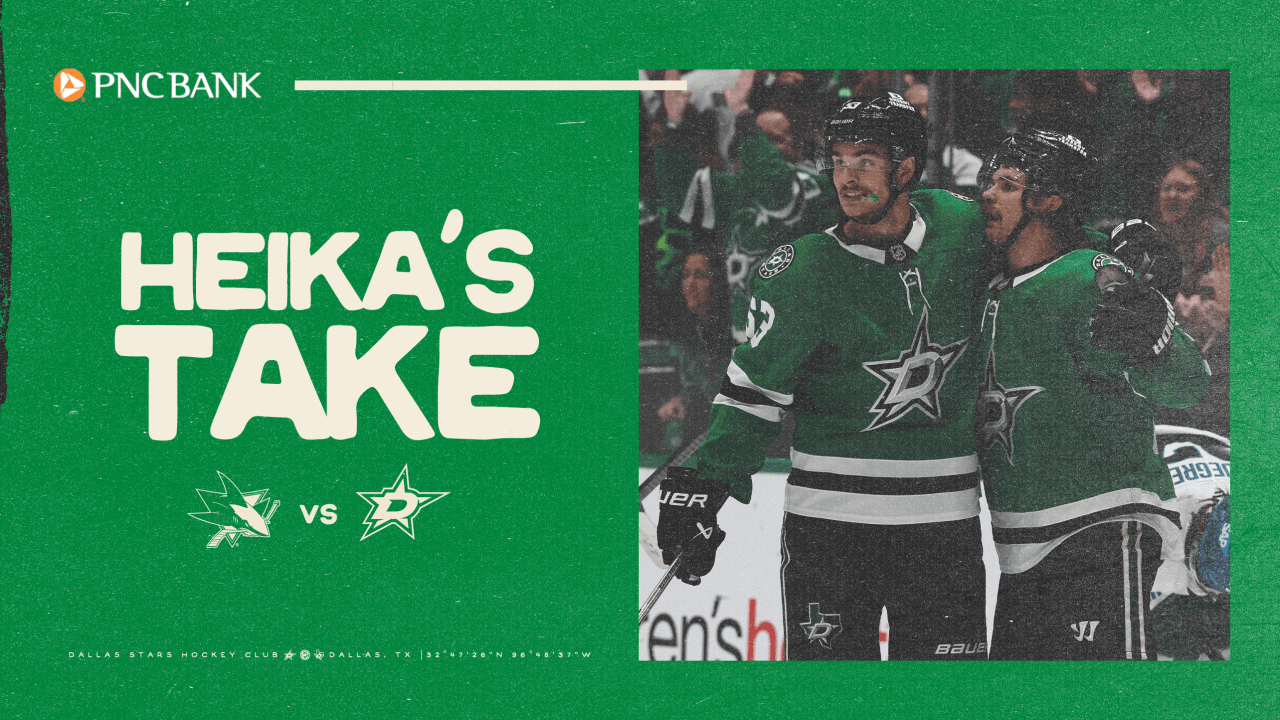 Heika’s Take: Perseverance once again pays off as Stars pull ahead late to beat Sharks | Dallas Stars