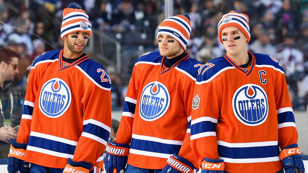 Connor McDavid Edmonton Oilers Youth 2023 NHL Heritage Classic