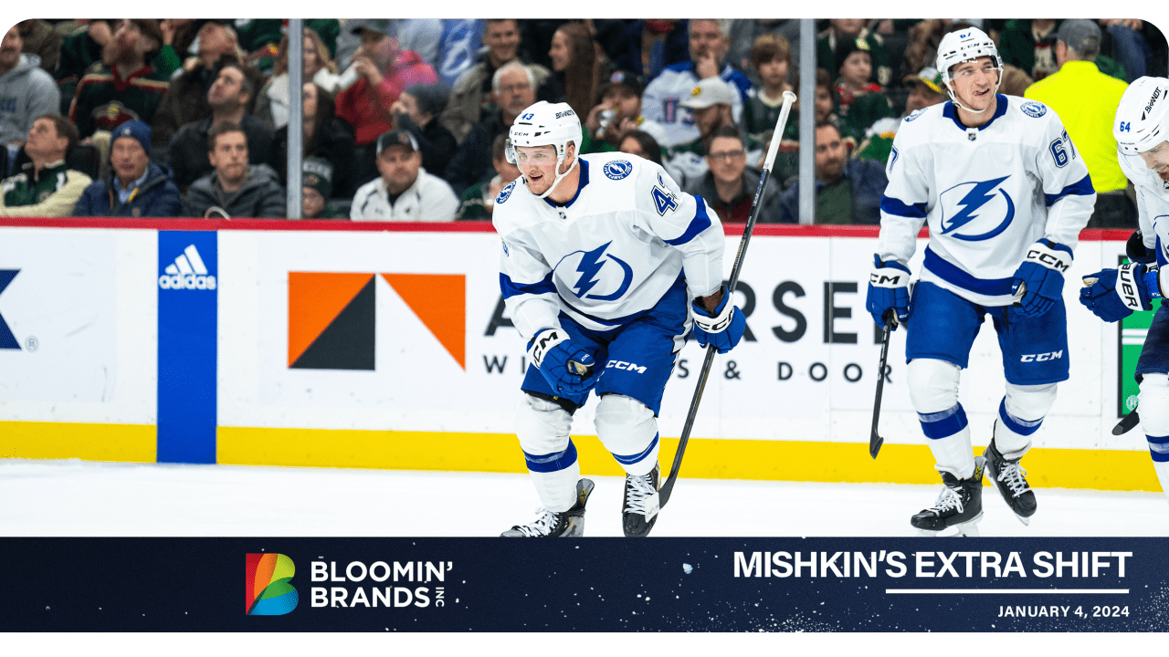 Mishkin's Extra Shift Lightning 4, Wild 1 Tampa Bay Lightning