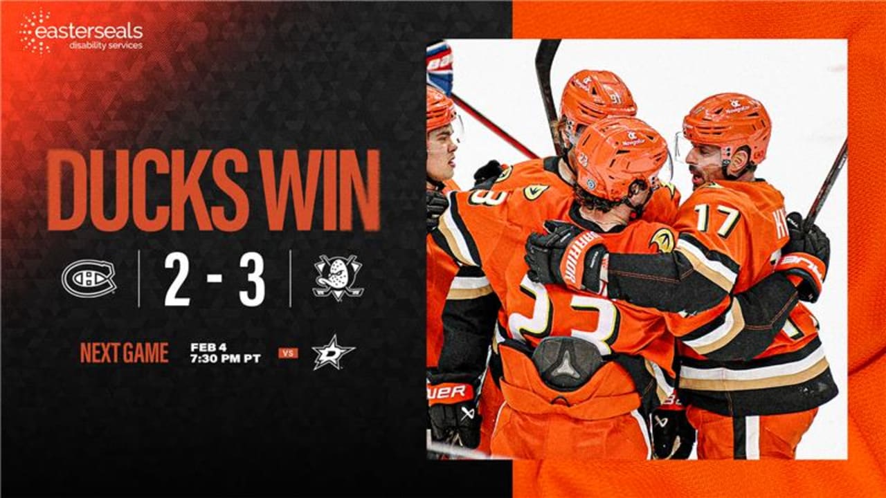 Recap: Killorn Leads Ducks to Comeback Win over Canadiens | Anaheim Ducks
