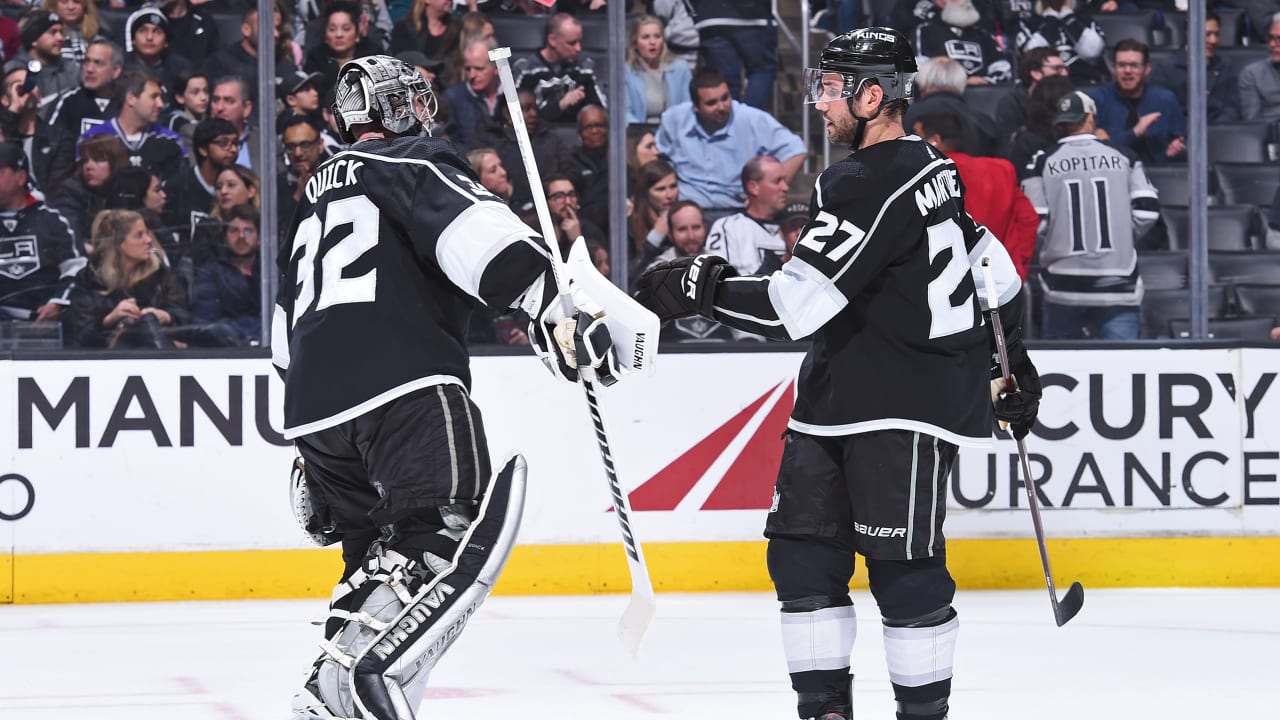 Dustin Brown of the Los Angeles Kings skates against the Minnesota News  Photo - Getty Images