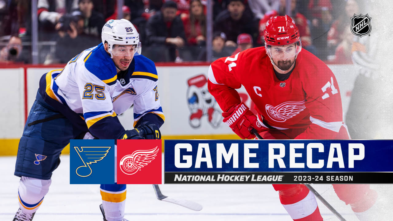 Red Wings Dominate with 3 Quick Goals, Blues Fall Behind Early – NHL Recap