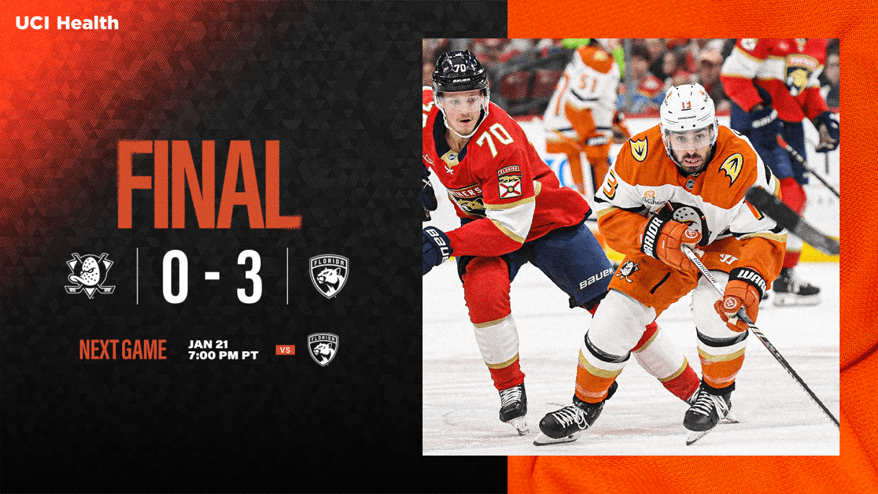 Recap: Ducks Blanked by Panthers, Fall 3-0 in Road Trip Finale | Anaheim Ducks