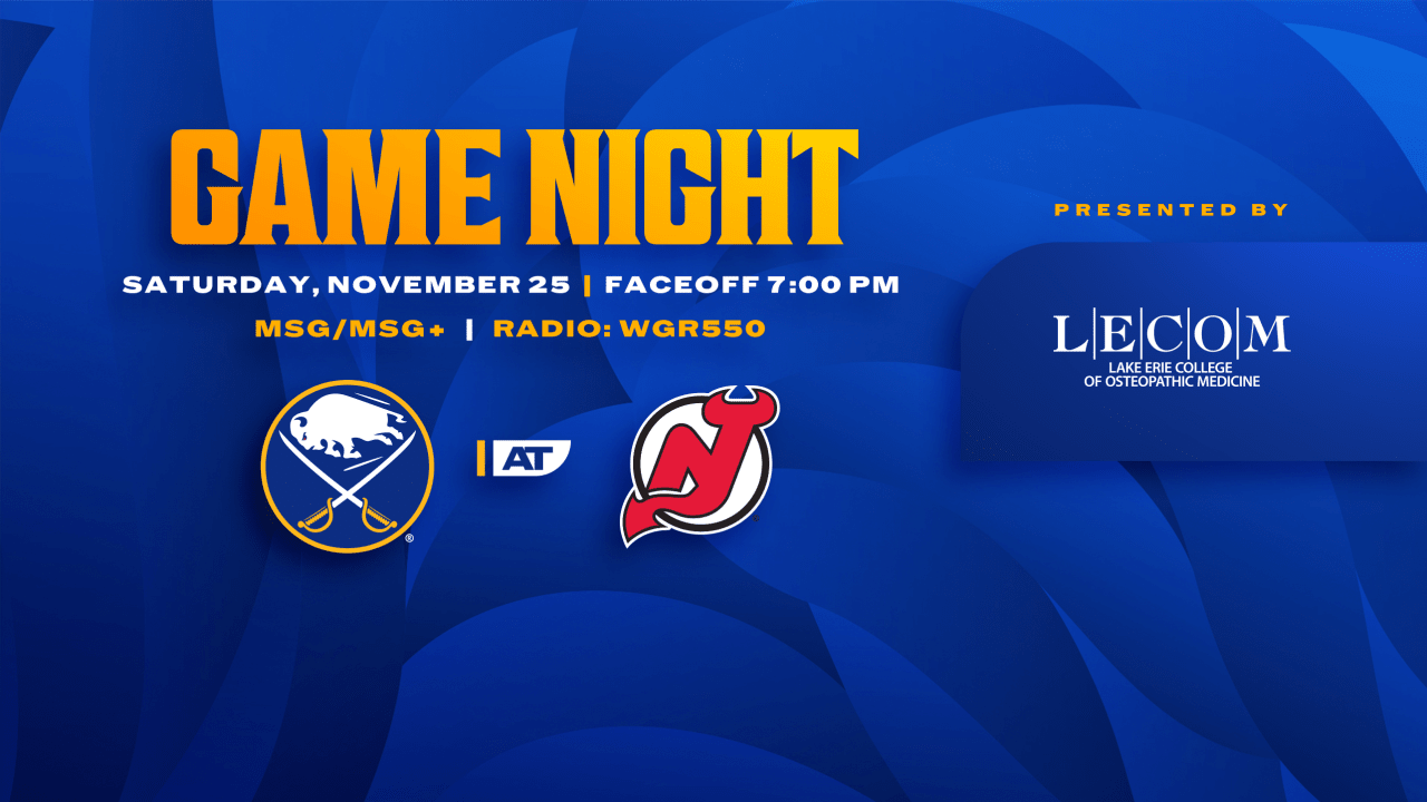 Game Night Sabres at Devils Buffalo Sabres
