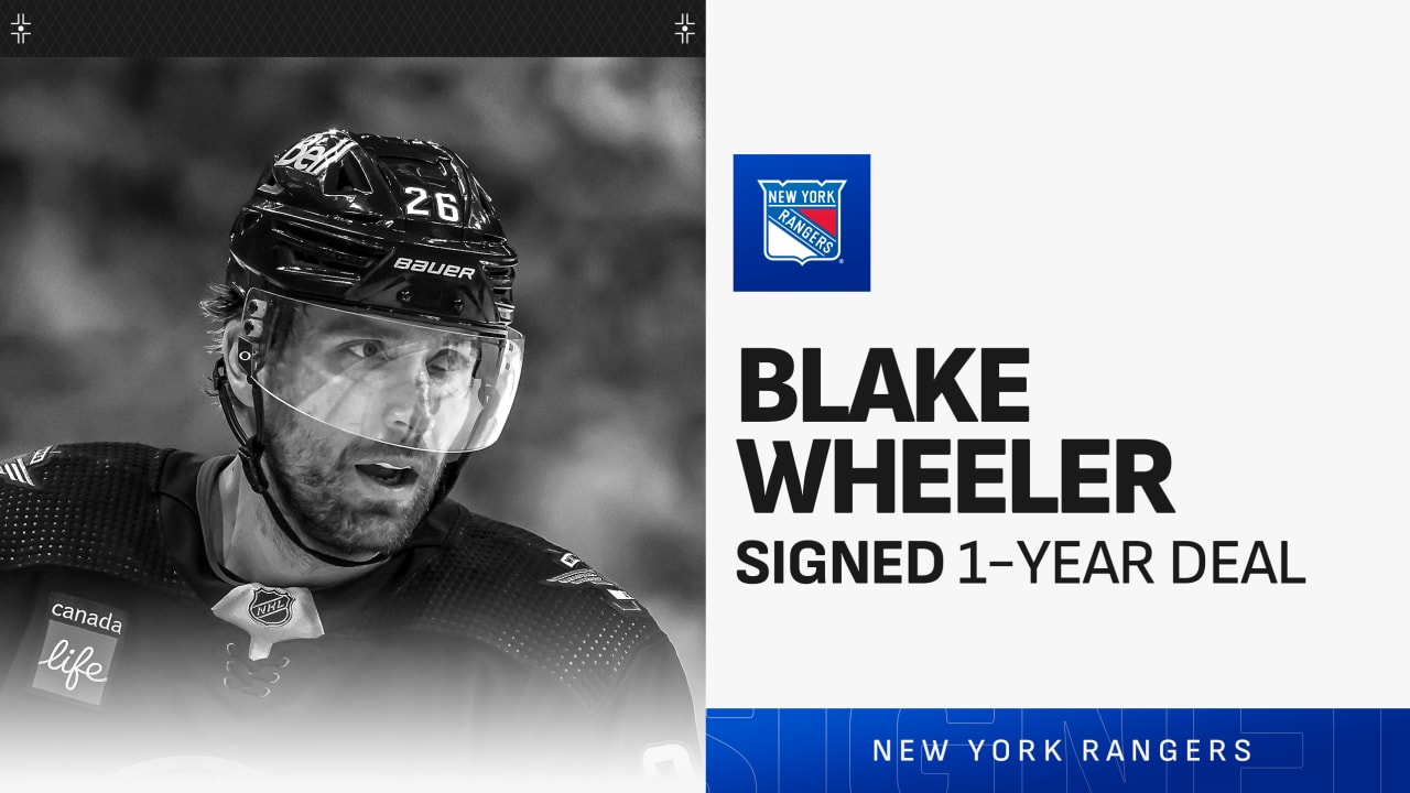 Rangers Rumors: Blake Wheeler Agrees to 1-Year Contract with NYR