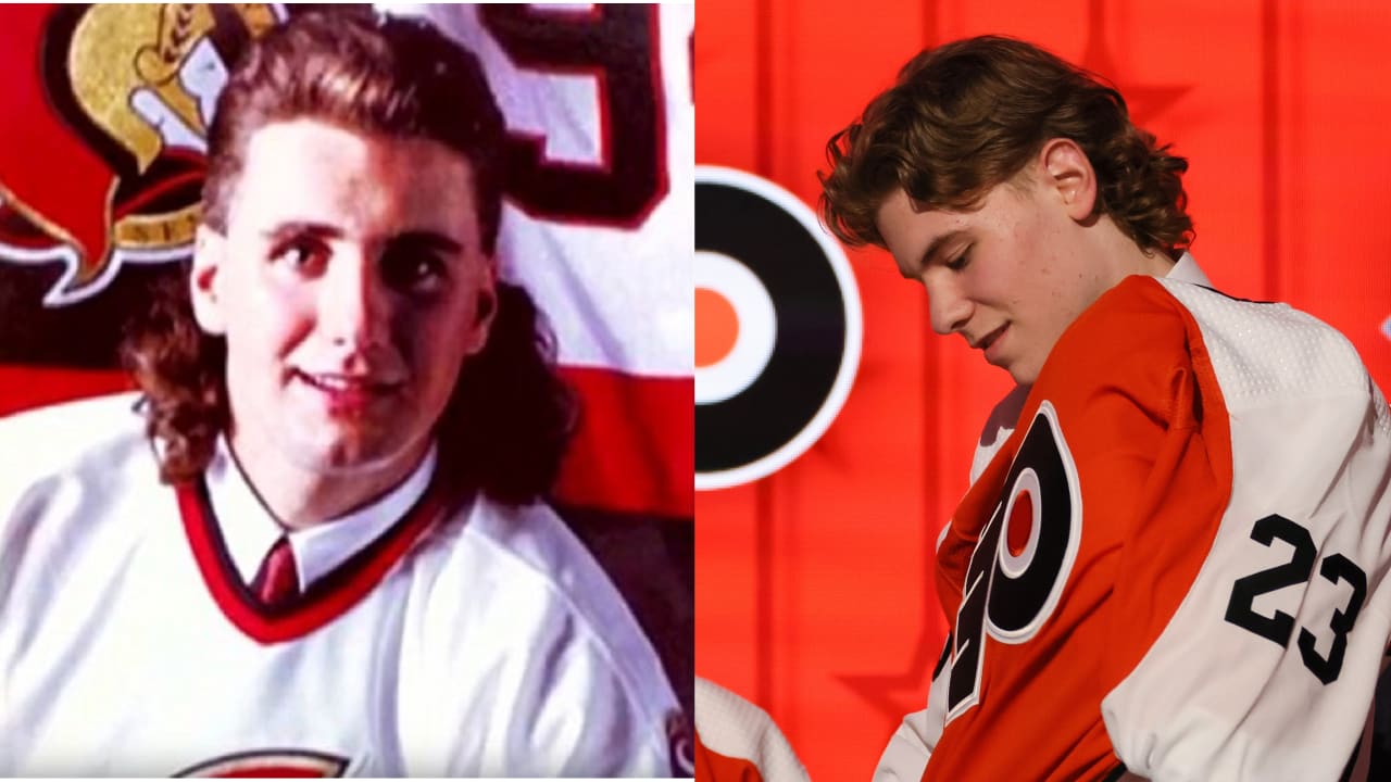 Bonk wears mullet as homage to dad's infamous 'do at 1994 NHL Draft ...