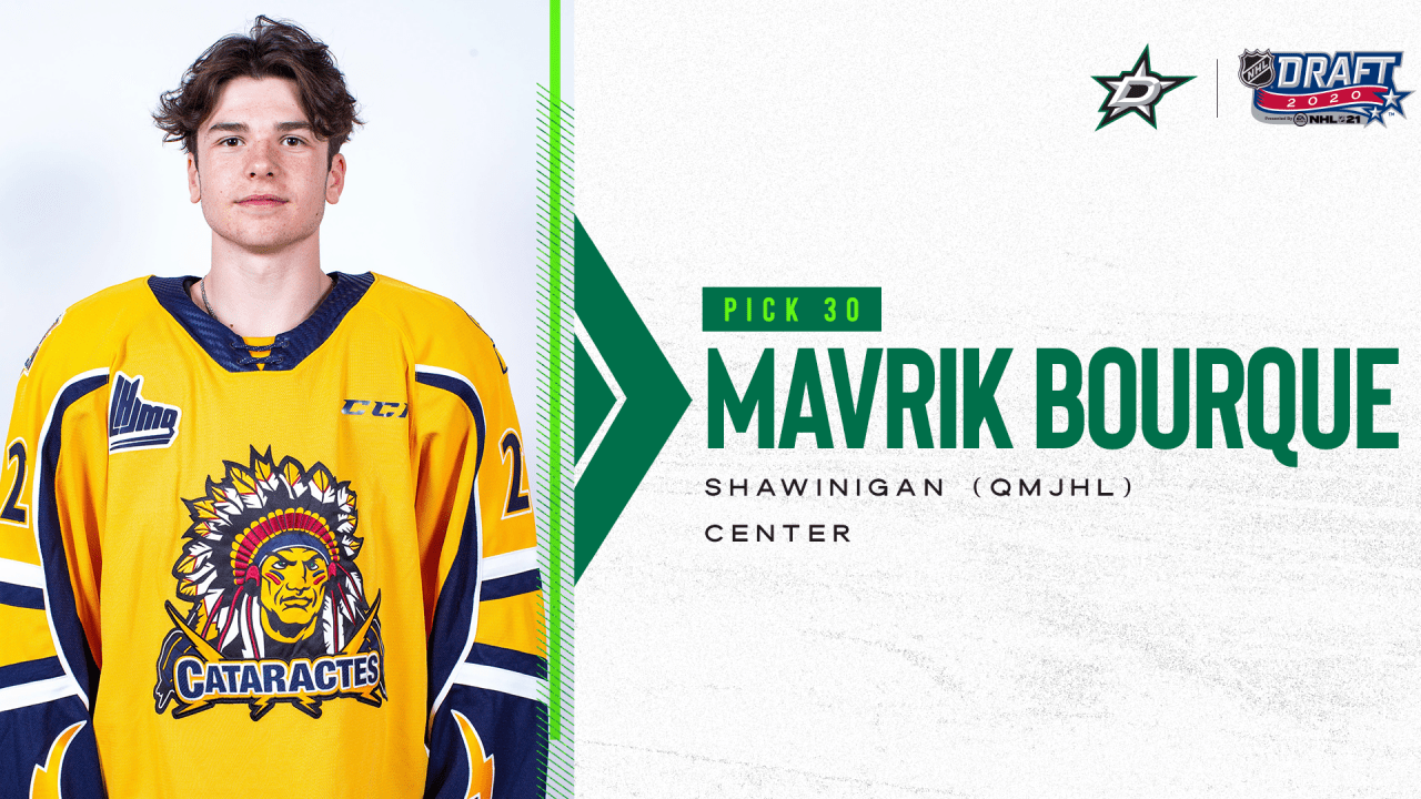 Stars Select Center Mavrik Bourque With 30th Pick In 2020 NHL Draft ...