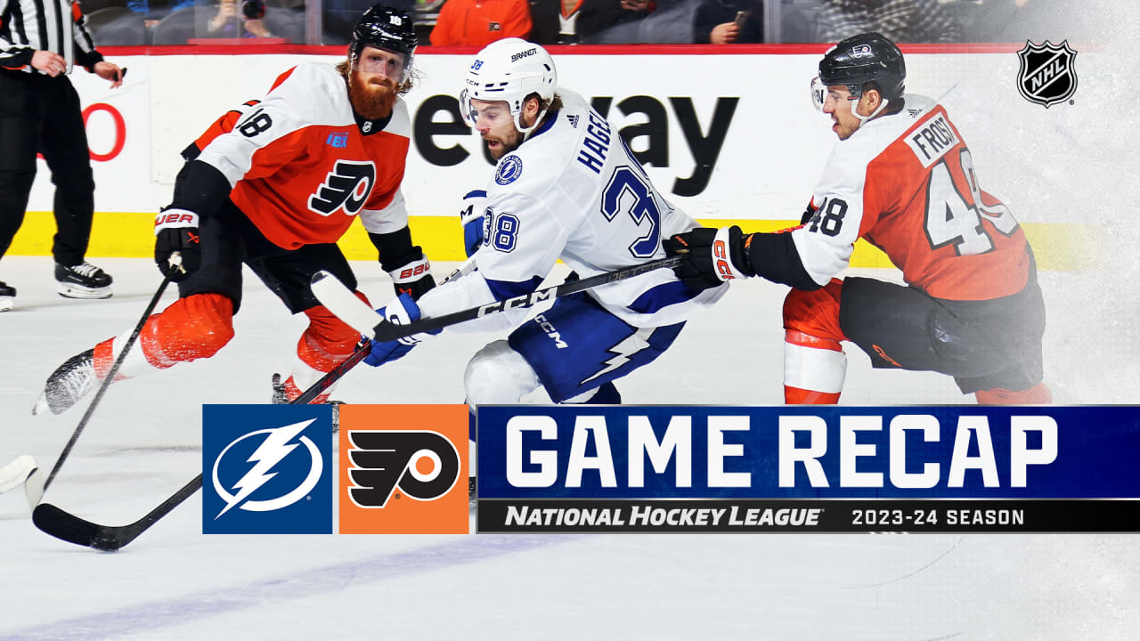 Flyers score 5 in 3rd, defeat Lightning