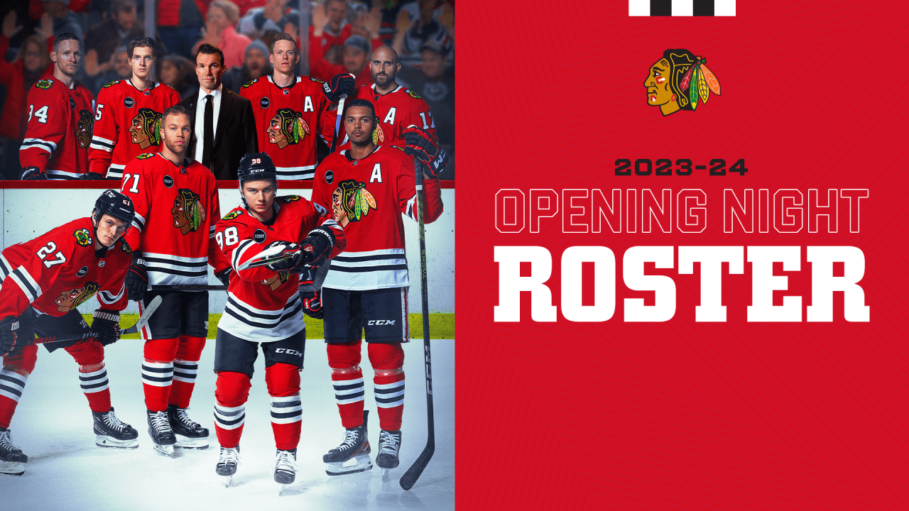 RELEASE Blackhawks Announce 202324 Opening Night Roster Chicago