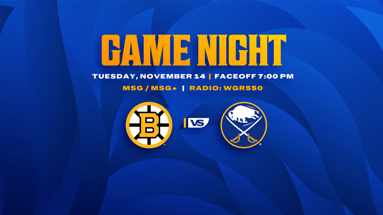 Game Night Sabres vs. Bruins Buffalo Sabres