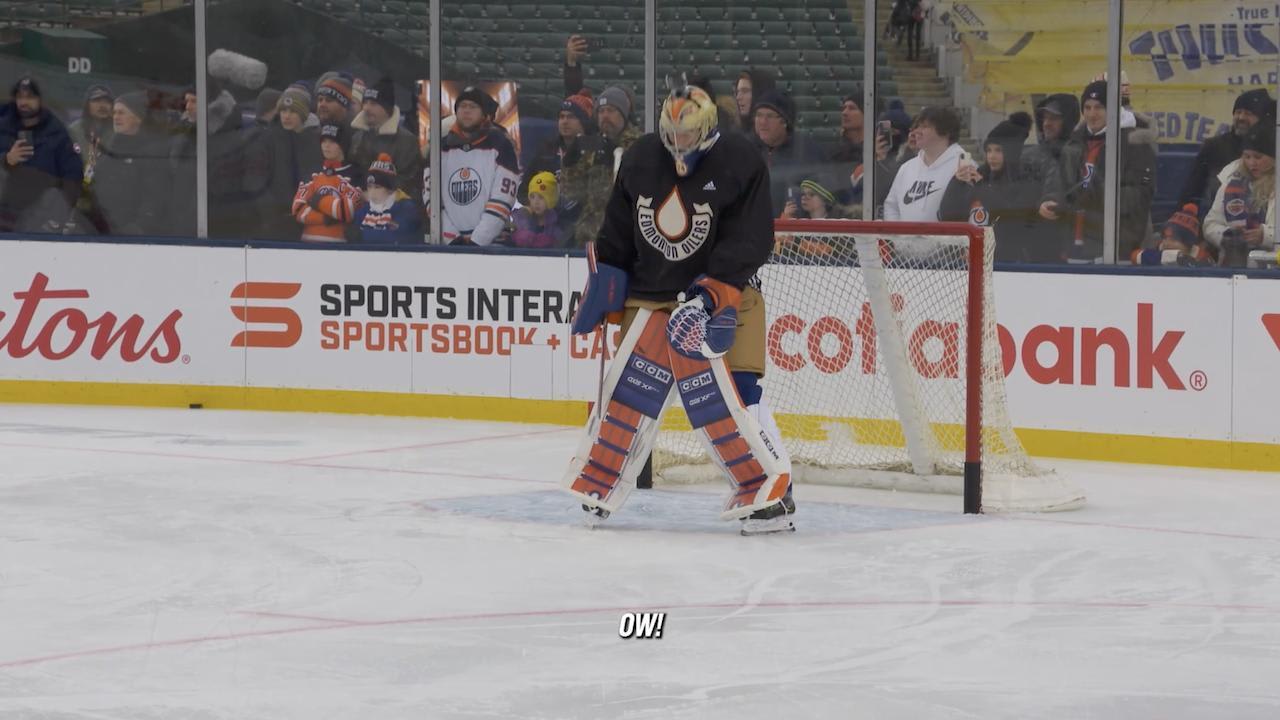 Skinner mic'd up at practice