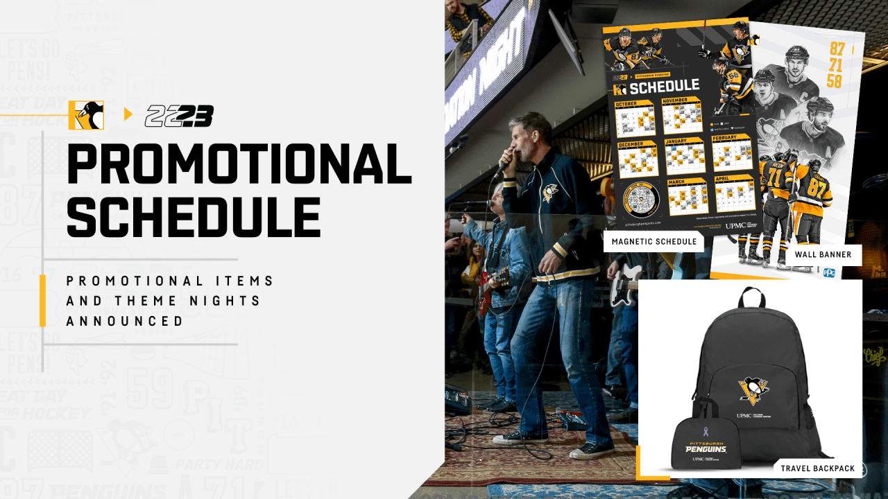 Penguins Promotional Schedule 2022