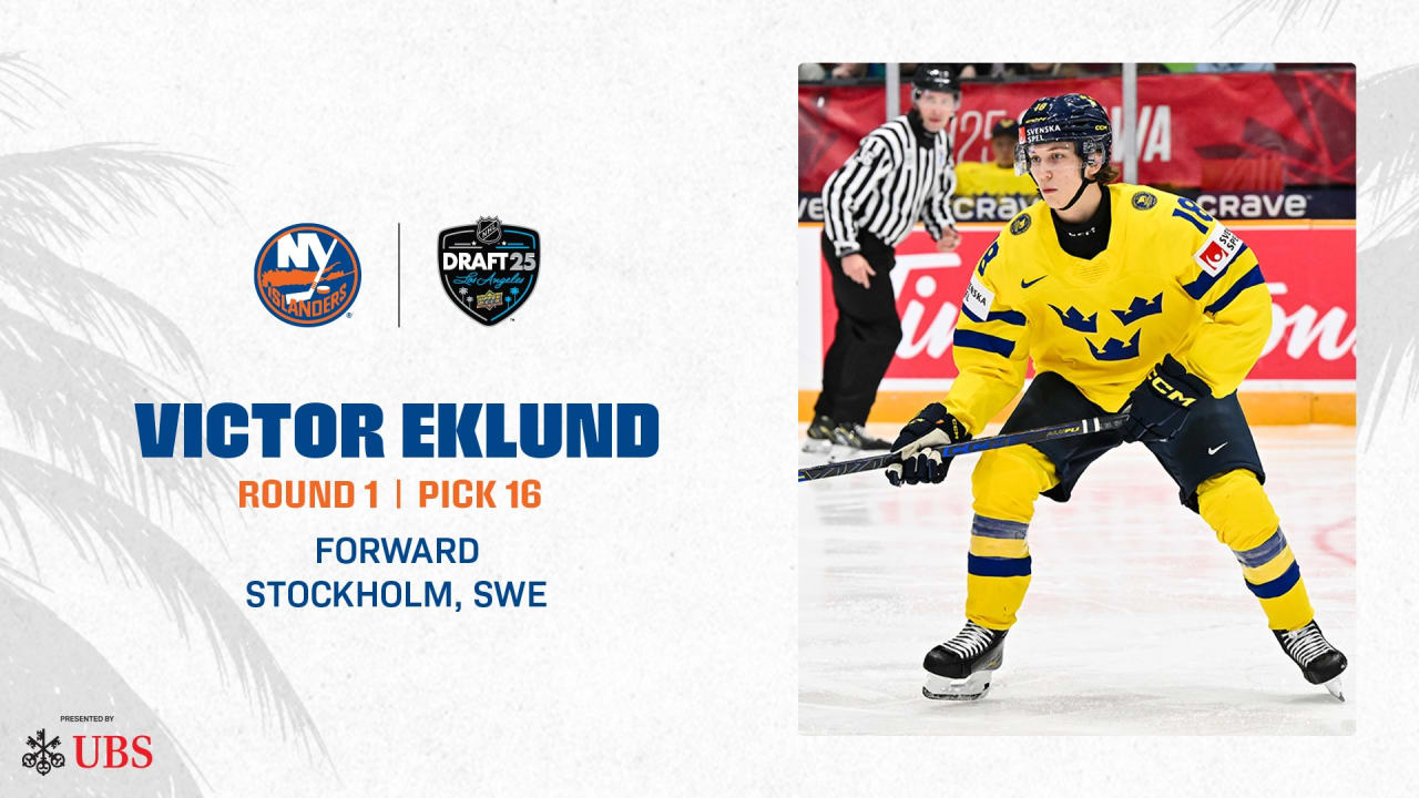 Islanders Select Eklund at No. 16 | New York Islanders