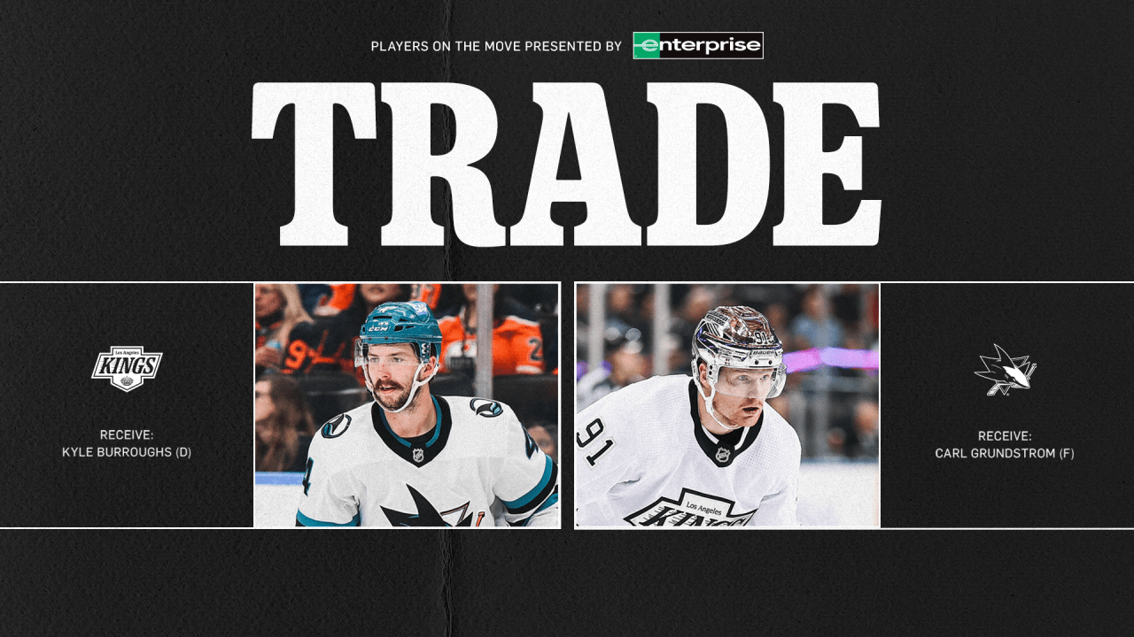 La Kings Acquire Defenseman Kyle Burroughs From The San Jose Sharks 