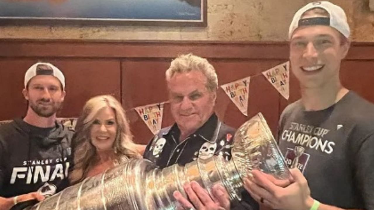 'Cobra Kai' actor Kove hangs with Kuemper, Helm, Stanley Cup