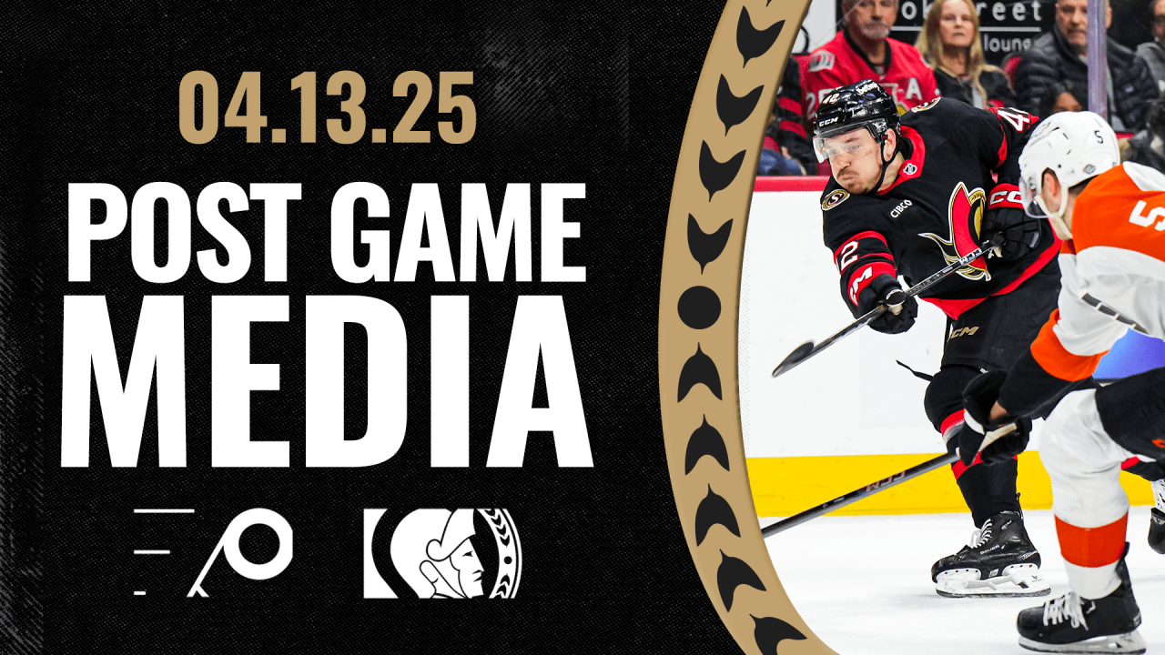 LIVE : Senators Postgame Media vs PHI | Ottawa Senators