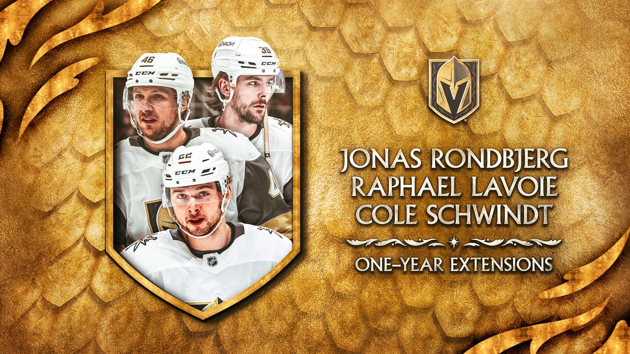 Vegas Golden Knights Agree to Terms with Cole Schwindt, Jonas Rondbjerg and Raphael Lavoie to One-Year Contracts | Vegas Golden Knights