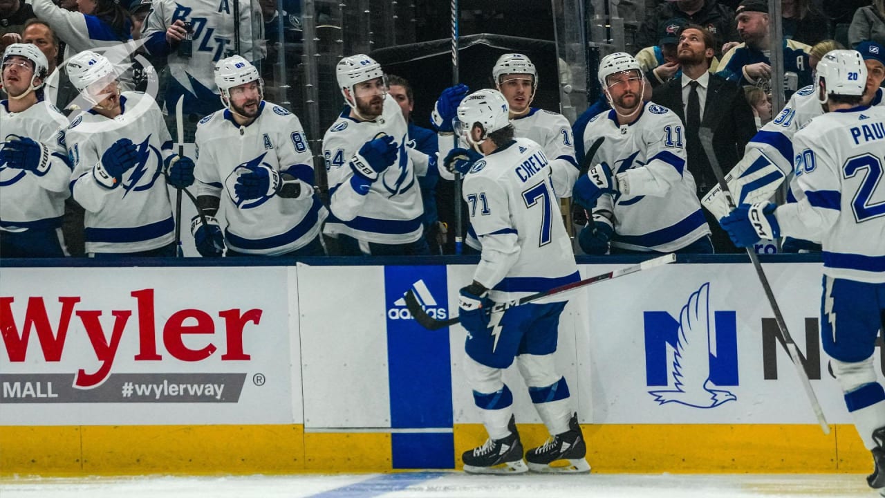 Cirelli on the breakaway Tampa Bay Lightning