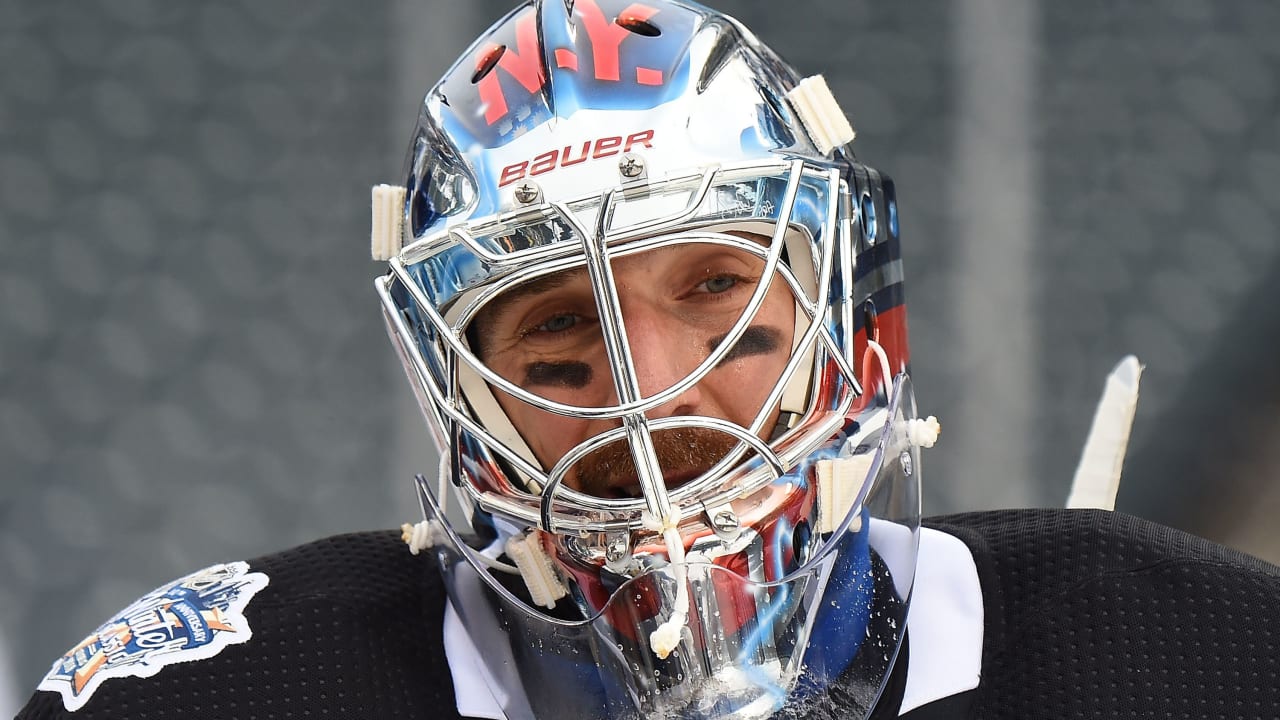 Lundqvist's mask for Winter Classic pays homage to New York landmarks |  NHL.com, image size:1280x720