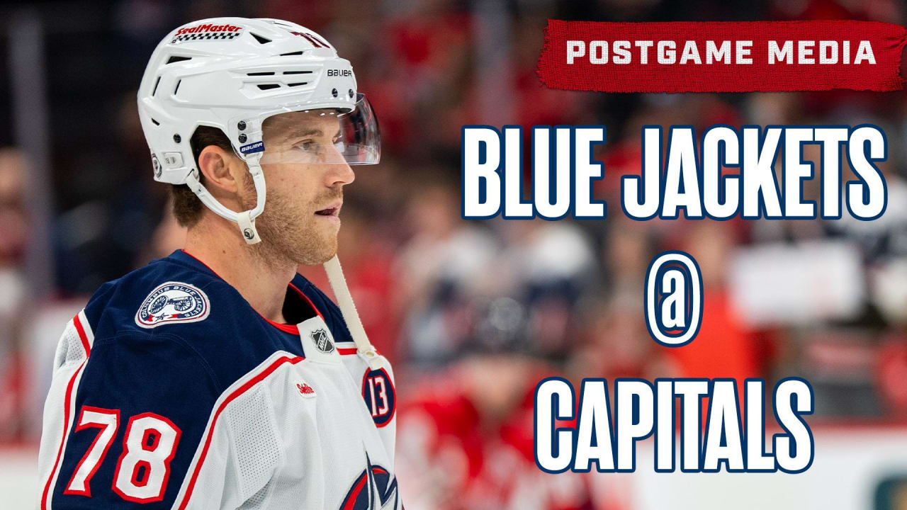 Columbus Blue Jackets Head Coach Dean Evason, Damon Severson and Jack ...