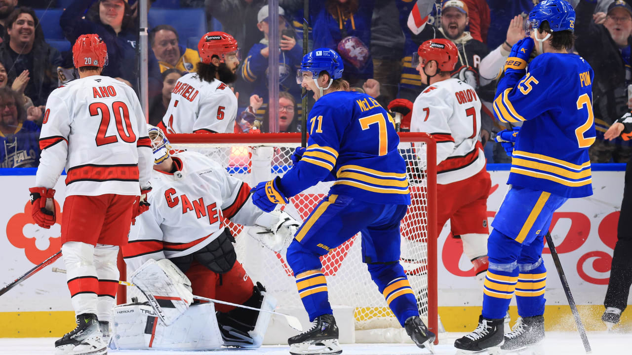 McLeod gets 1st NHL hat trick, Sabres hold off Hurricanes | NHL.com