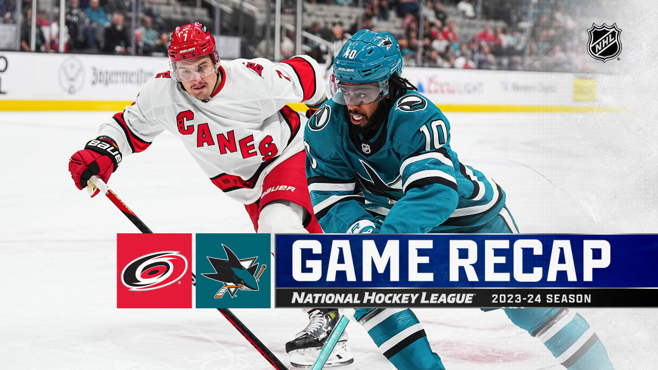 Filip Zadina, San Jose Sharks lose to Carolina Hurricanes