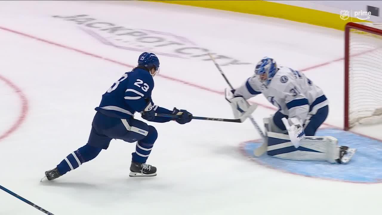 Matthew Knies with a Goal vs. Tampa Bay Lightning Toronto Maple Leafs
