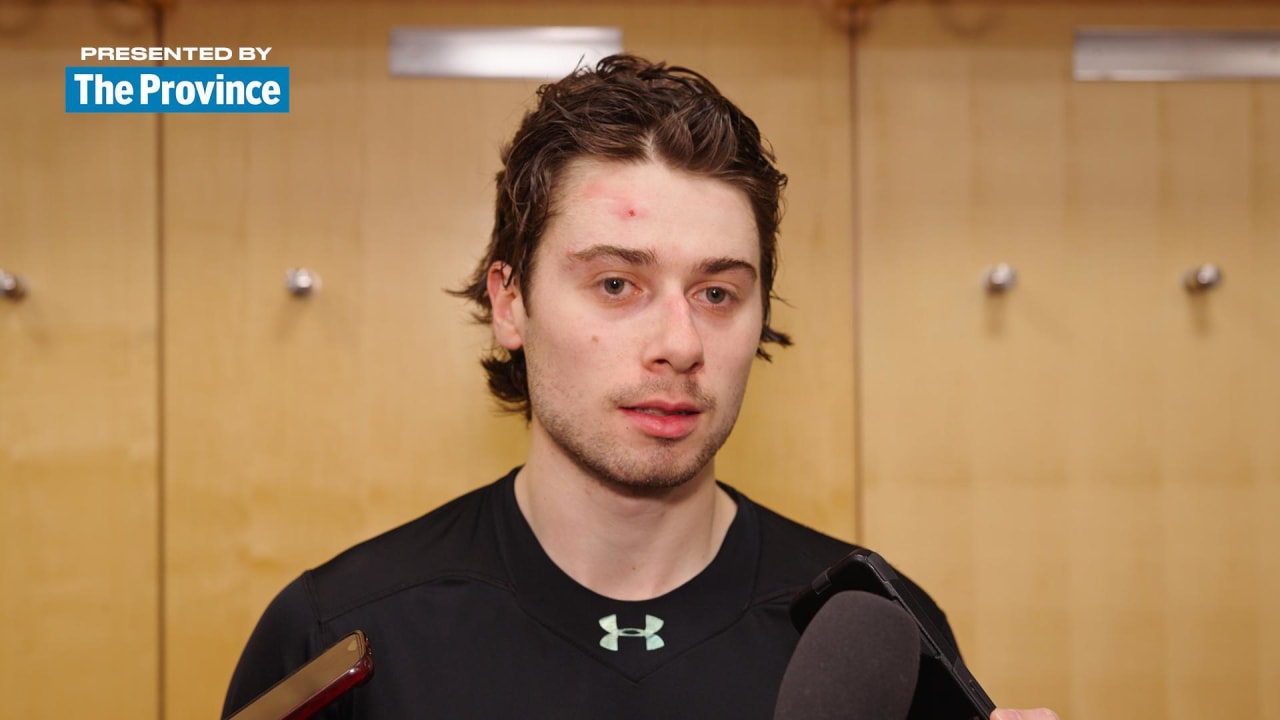 POSTGAME Hughes at Rangers Vancouver Canucks