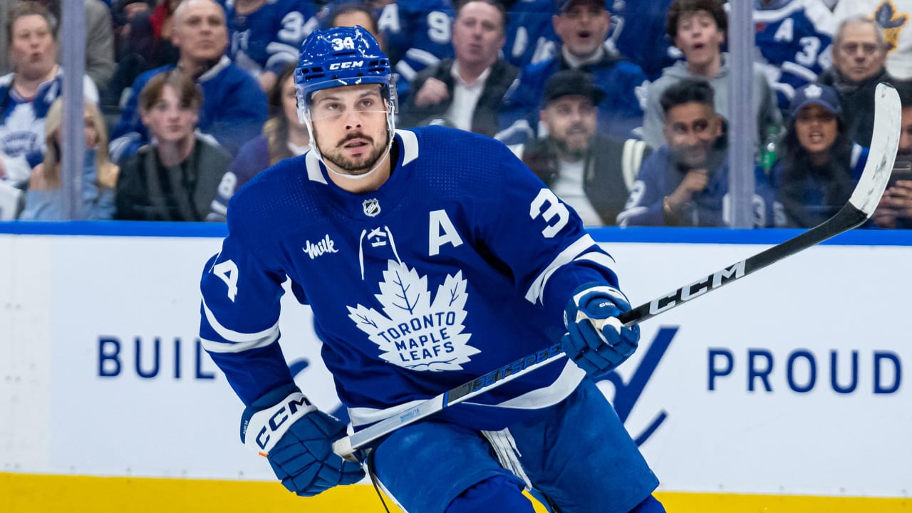 Auston Matthews of the Toronto Maple Leafs walks off the ice surface  News Photo - Getty Images