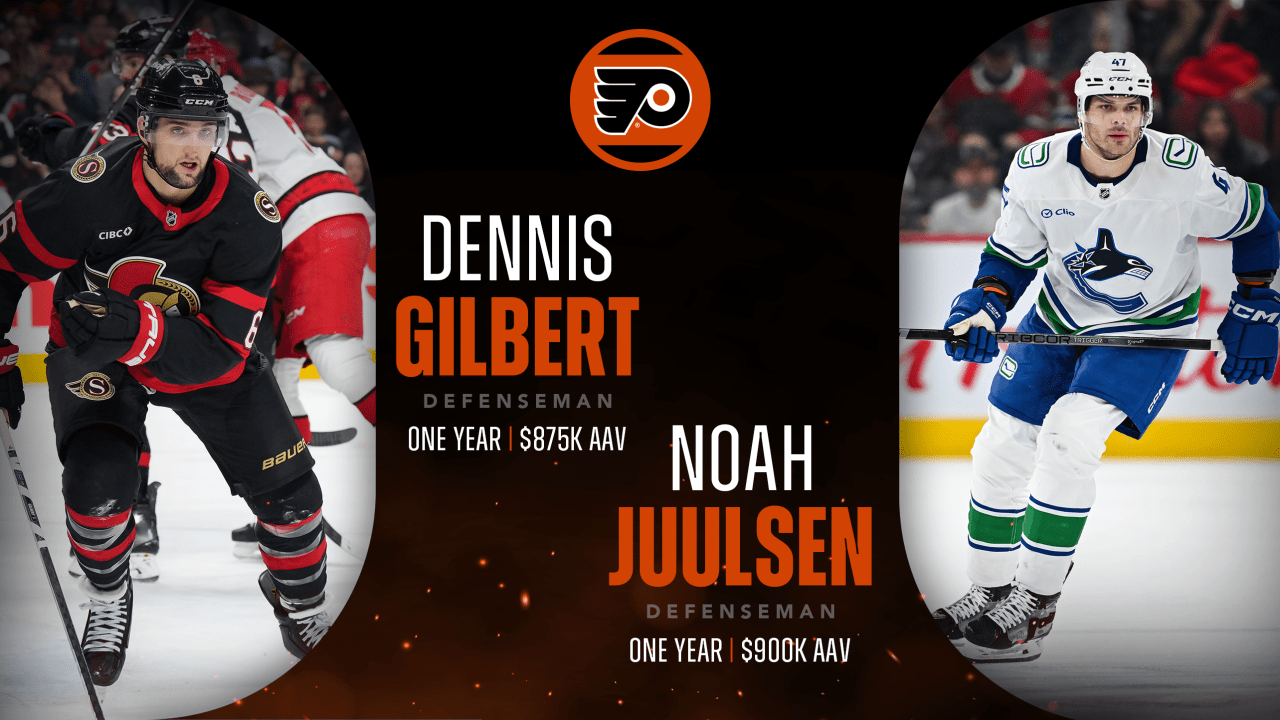 Flyers Agree to Terms With Noah Juulsen and Dennis Gilbert | Philadelphia Flyers
