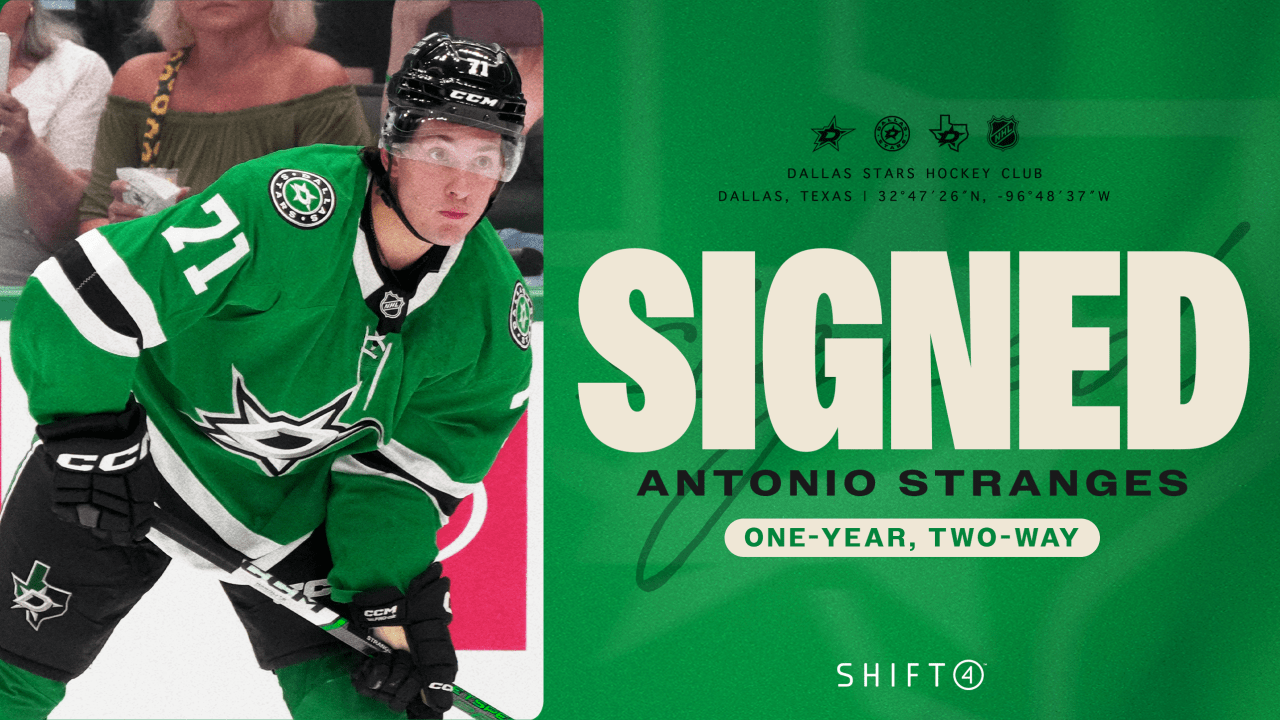 Dallas Stars sign forward Antonio Stranges to one-year, two-way contract  | Dallas Stars