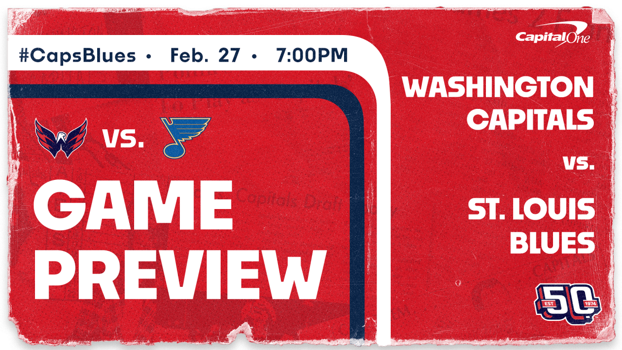 Caps Clash with Blues | Washington Capitals