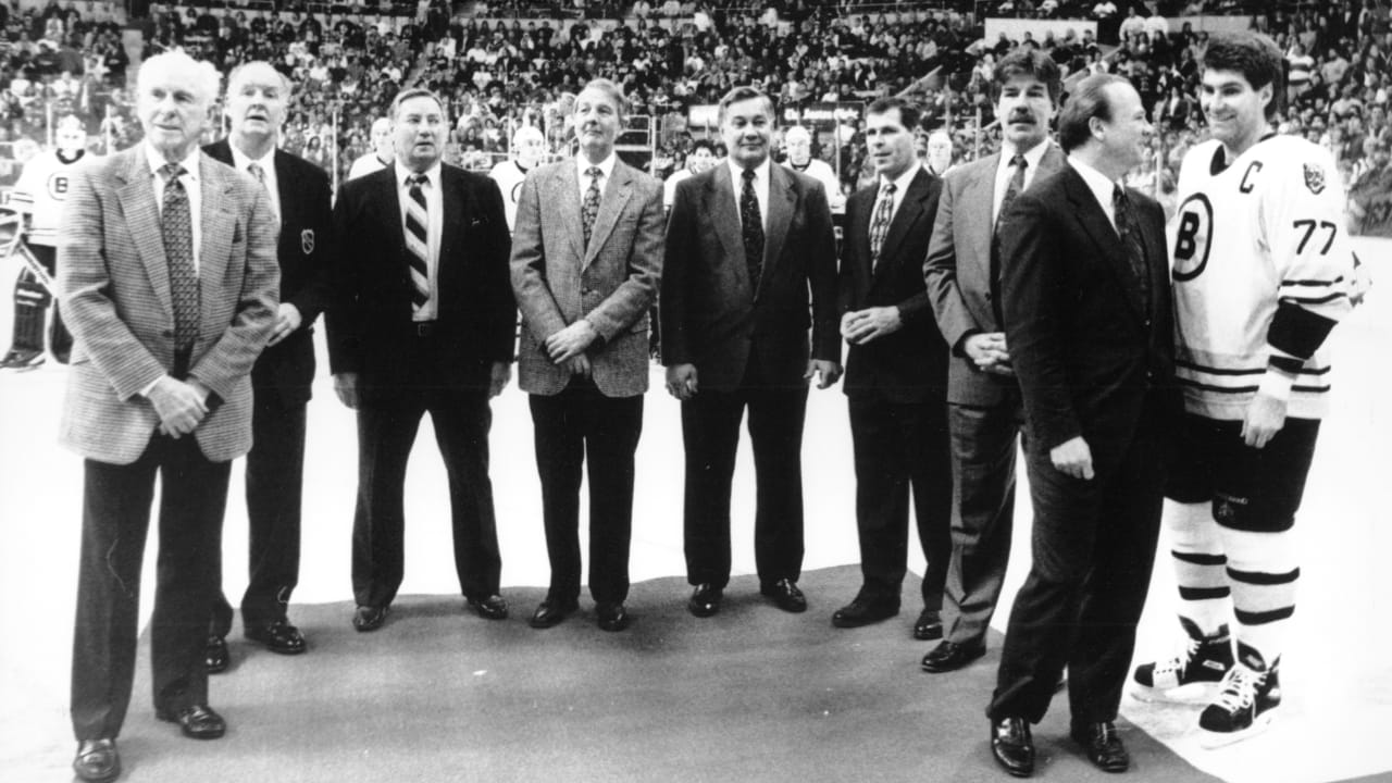 Members of the 1967 Stanley Cup Championship team pose for a