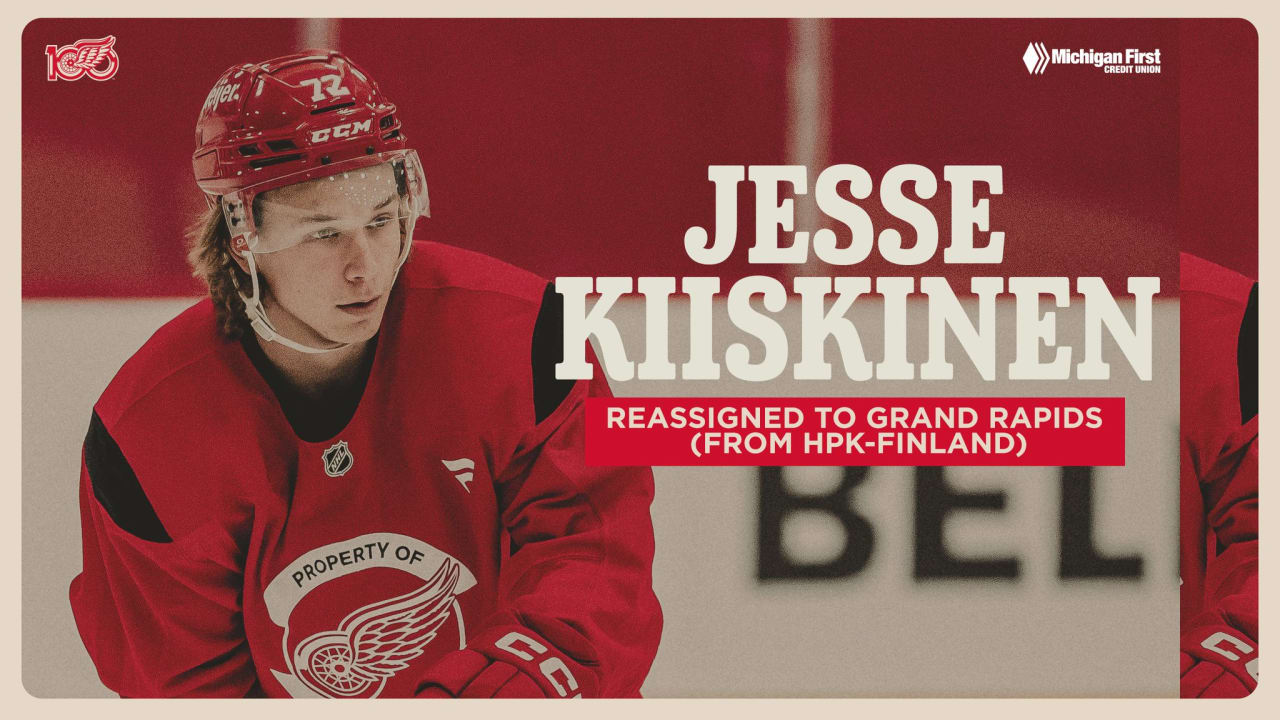 Red Wings reasignan a Jesse Kiiskinen a Grand Rapids desde HPK