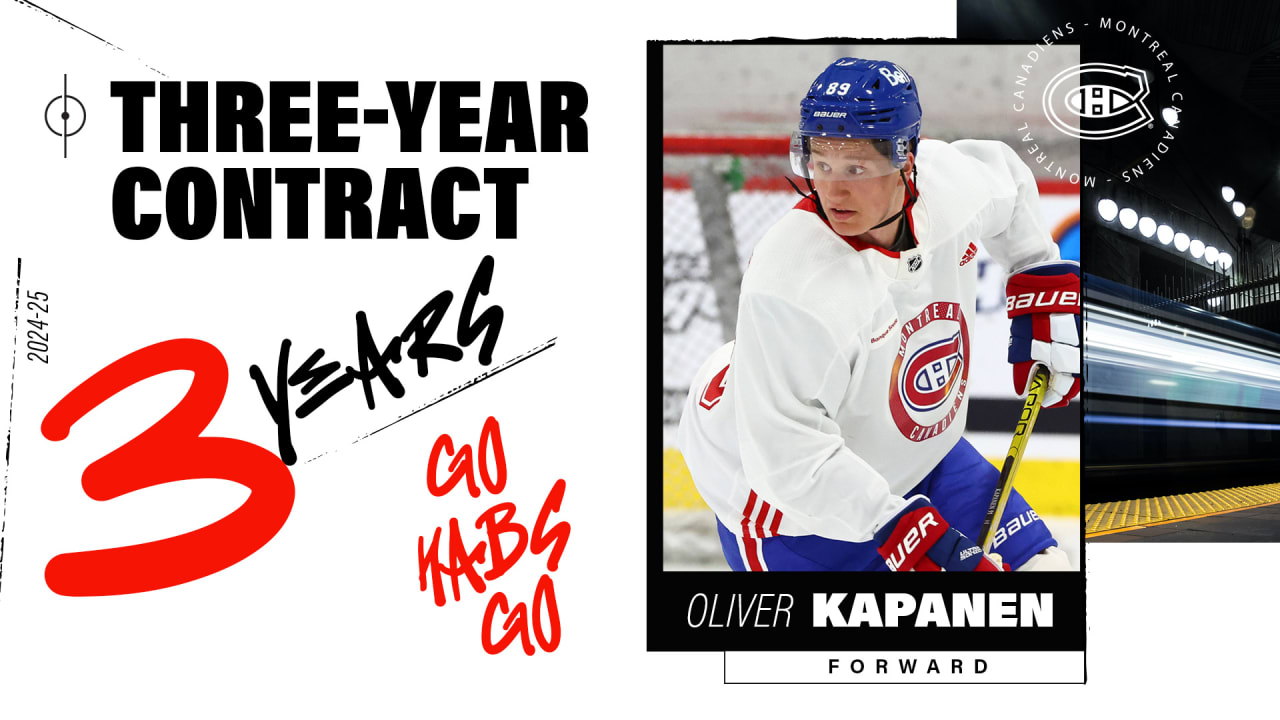 Three-year, entry-level contract for Oliver Kapanen | Montréal Canadiens