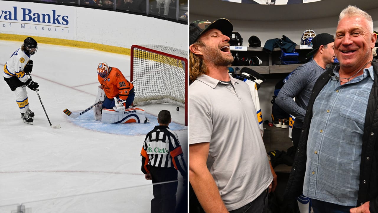 Dierks Bentley scores in Blues Alumni charity hockey game | St. Louis Blues