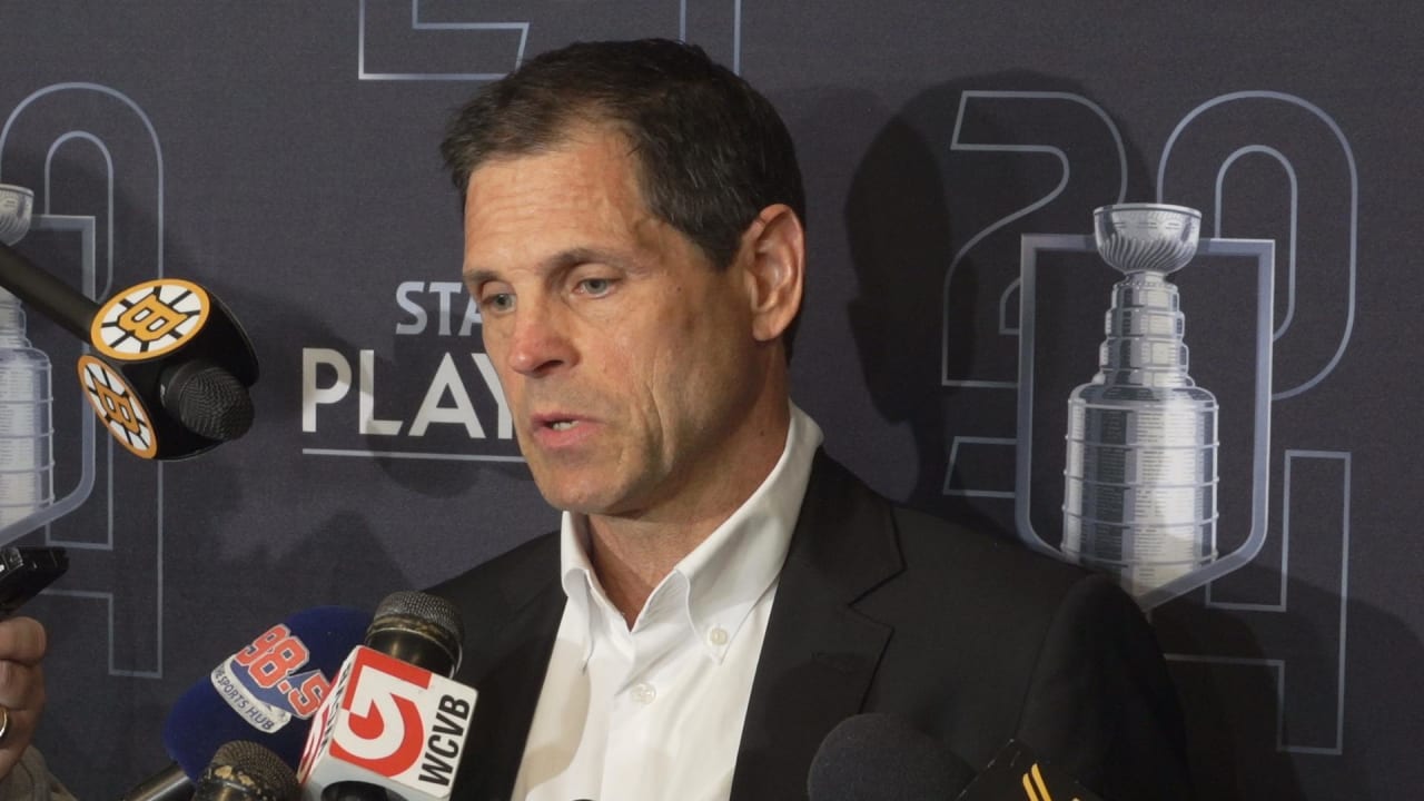 Press Room Don Sweeney Boston Bruins
