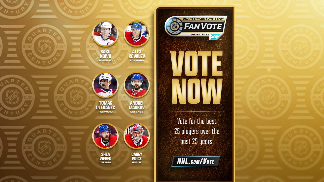 Fan vote for NHL’s Quarter-Century Team gets underway | Montréal Canadiens