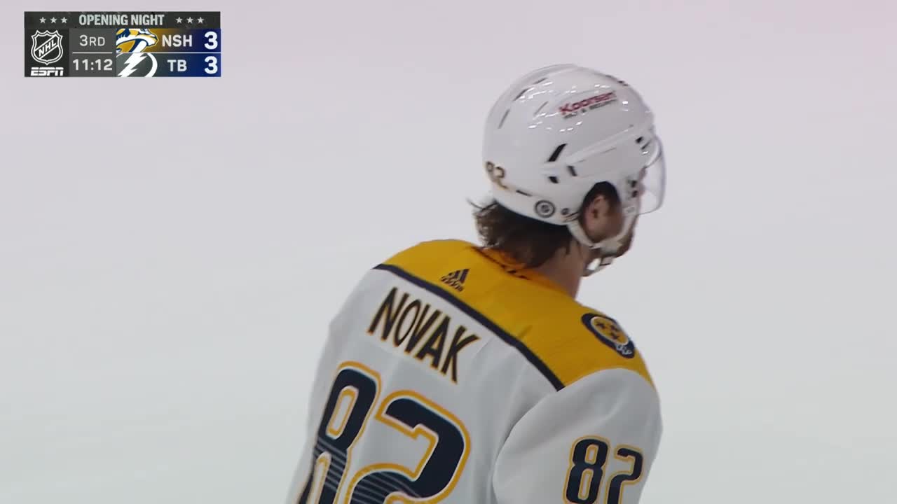 Novak tips in power-play goal