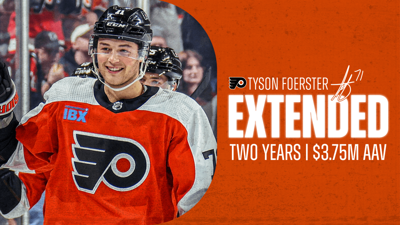 Flyers Re-Sign Forward Tyson Foerster to a Two-Year Contract | Philadelphia Flyers