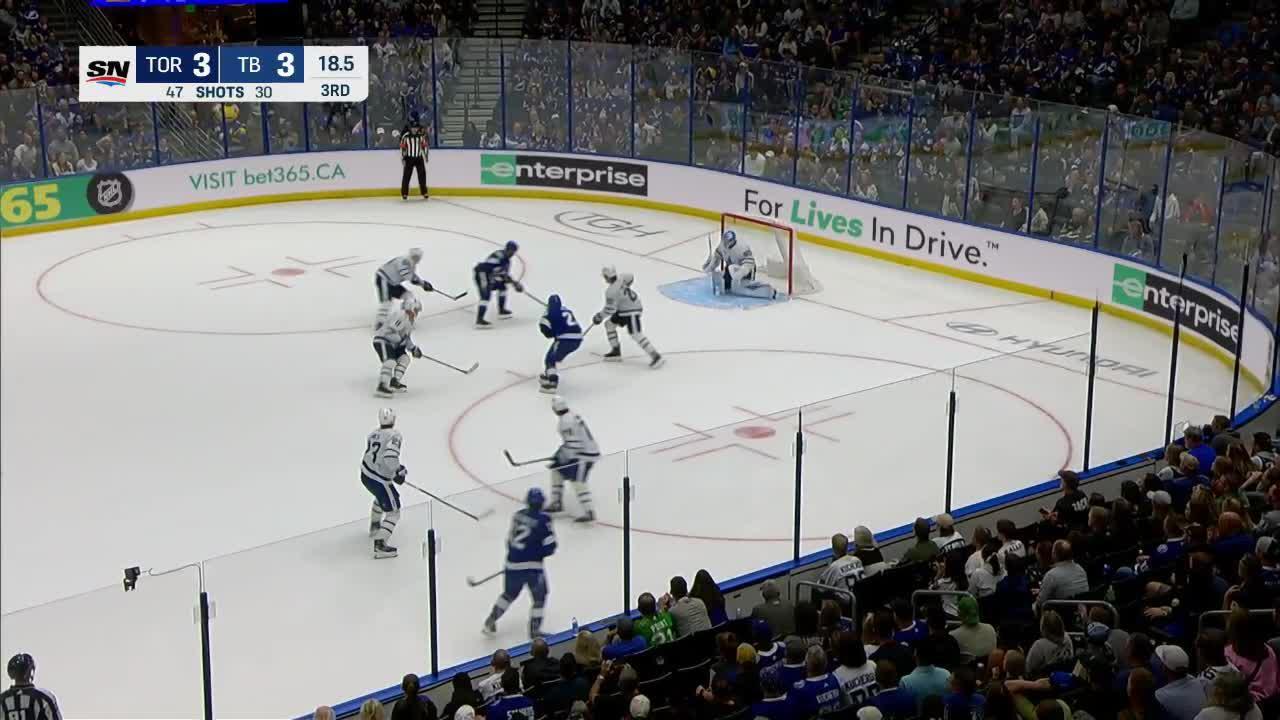 Joseph Woll With A Spectacular Goalie Save From Tampa Bay Lightning Vs ...